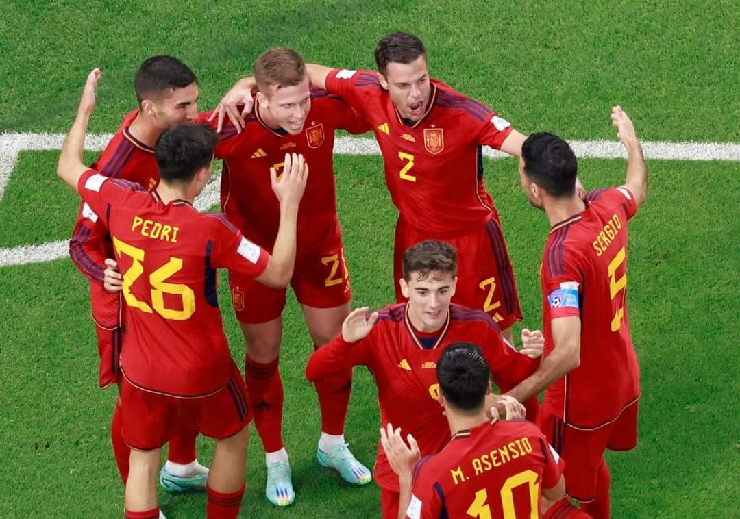 اسبانيا تكتسح شباك منتخب كوستاريكا 0-7 ضمن مباراتهما في بطولة كأس العالم  ‎